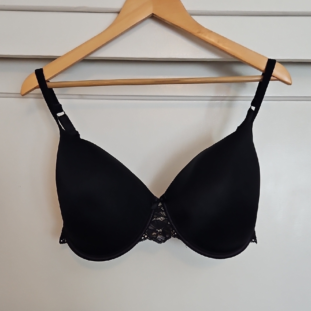 Panache Lace T Shirt Bra Black 38FF